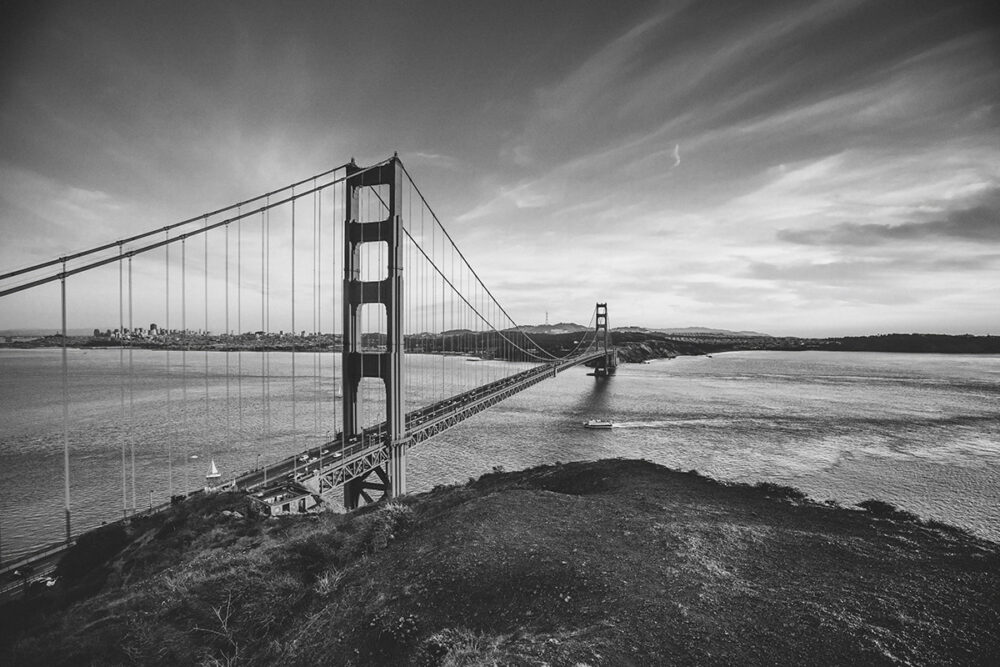Iconic Bridge in Monochrome